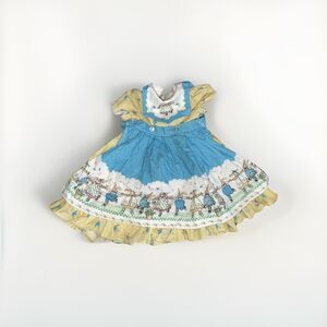 COLLECTIBLE BUNNY HOP DRESS WITH APRON FOR 18" DOLL BY DAISY KINGDOM